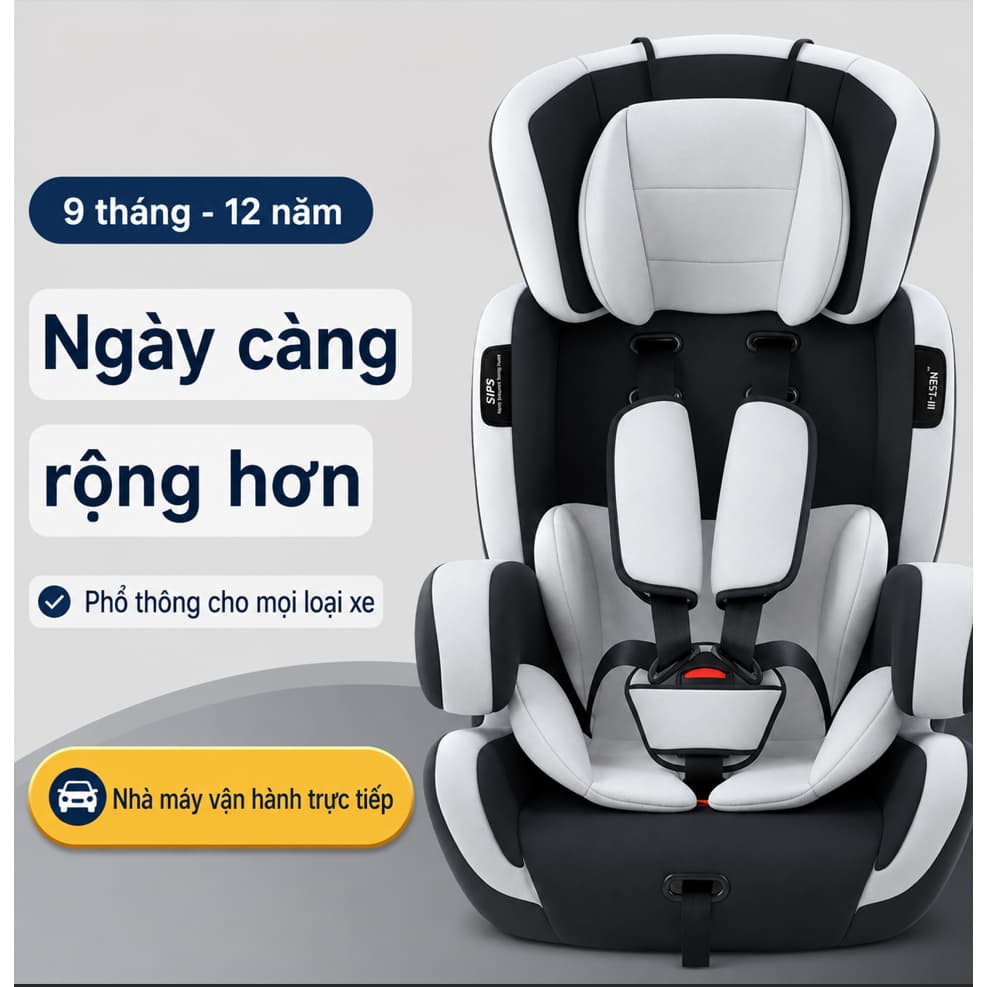 GHẾ NGỒI Ô TÔ TRẺ EM  BẢN NÂNG CẤP MỚI 2026 CHO TRẺ 0-12 TUỔI